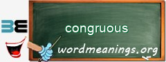 WordMeaning blackboard for congruous